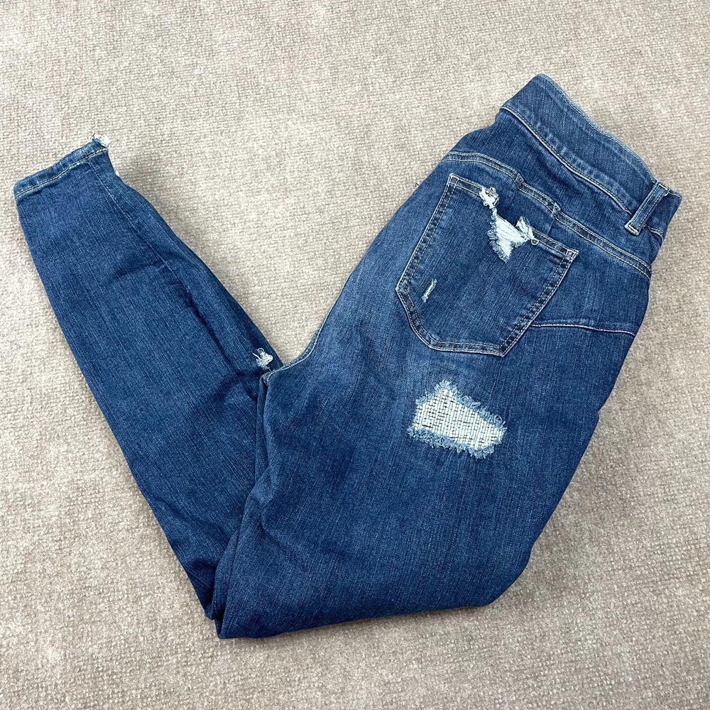 Torrid Feel The Fit Bombshell Skinny Jeans Womens 12 Blue Denim Premium Stretch
